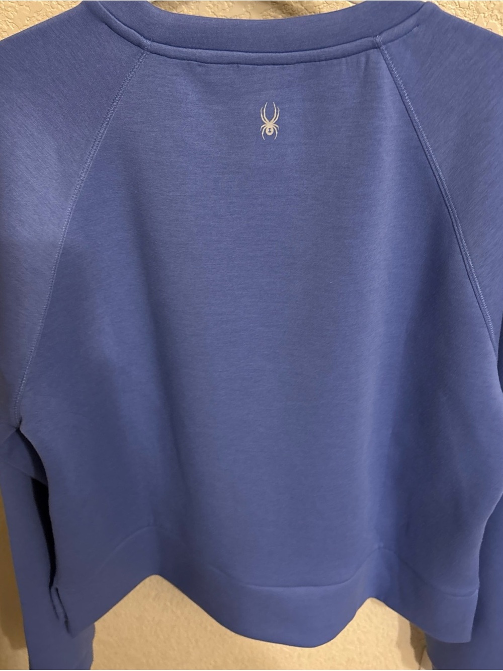 Spyder Active Womens Large Long Sleeve Kangaroo Pocket Blue Activewear Sweater - Picture 4 of 7